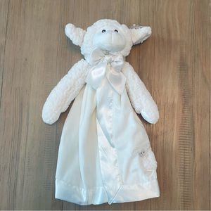Bearington Bear Collection | Lamby Snuggler Lovey Lamb Satin Edges Ivory New